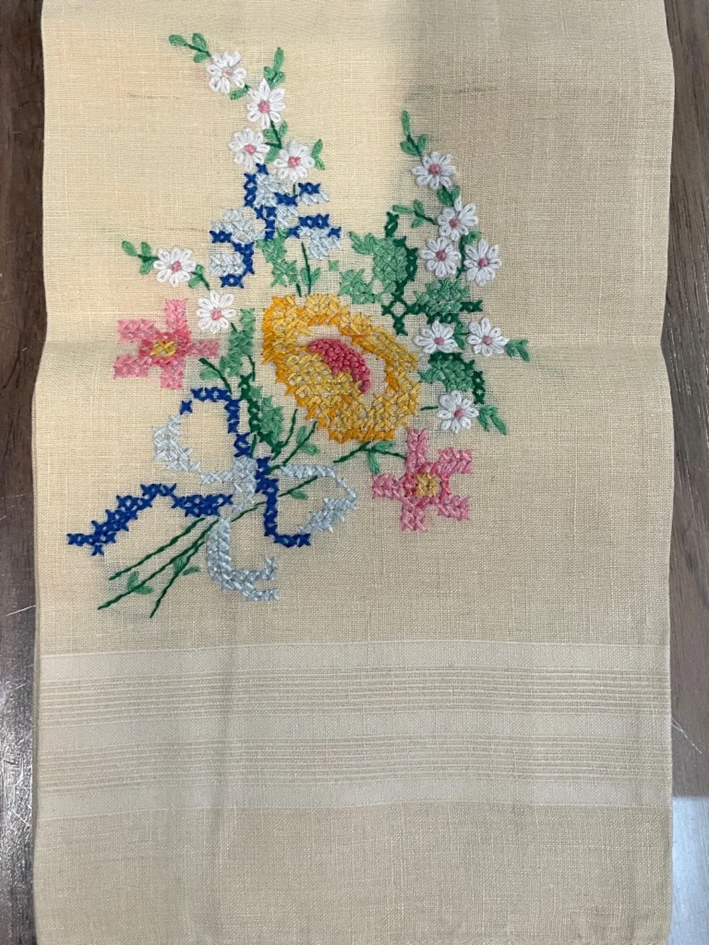Vintage Hand-Embroidered Tea Towels